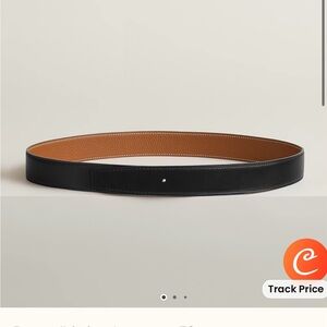 Men's Black and Tan Leather Belt